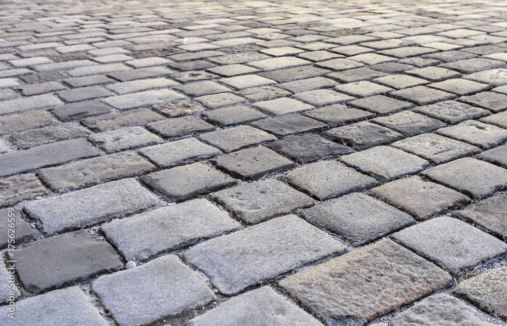 Urban paving stones.