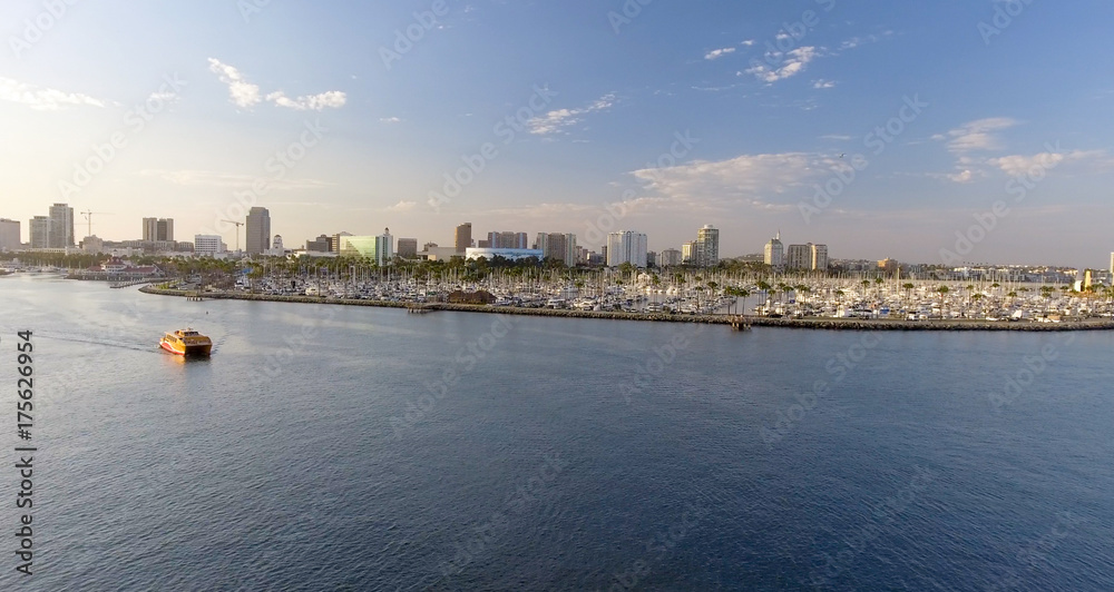 Aerial view of Long Beach, CA