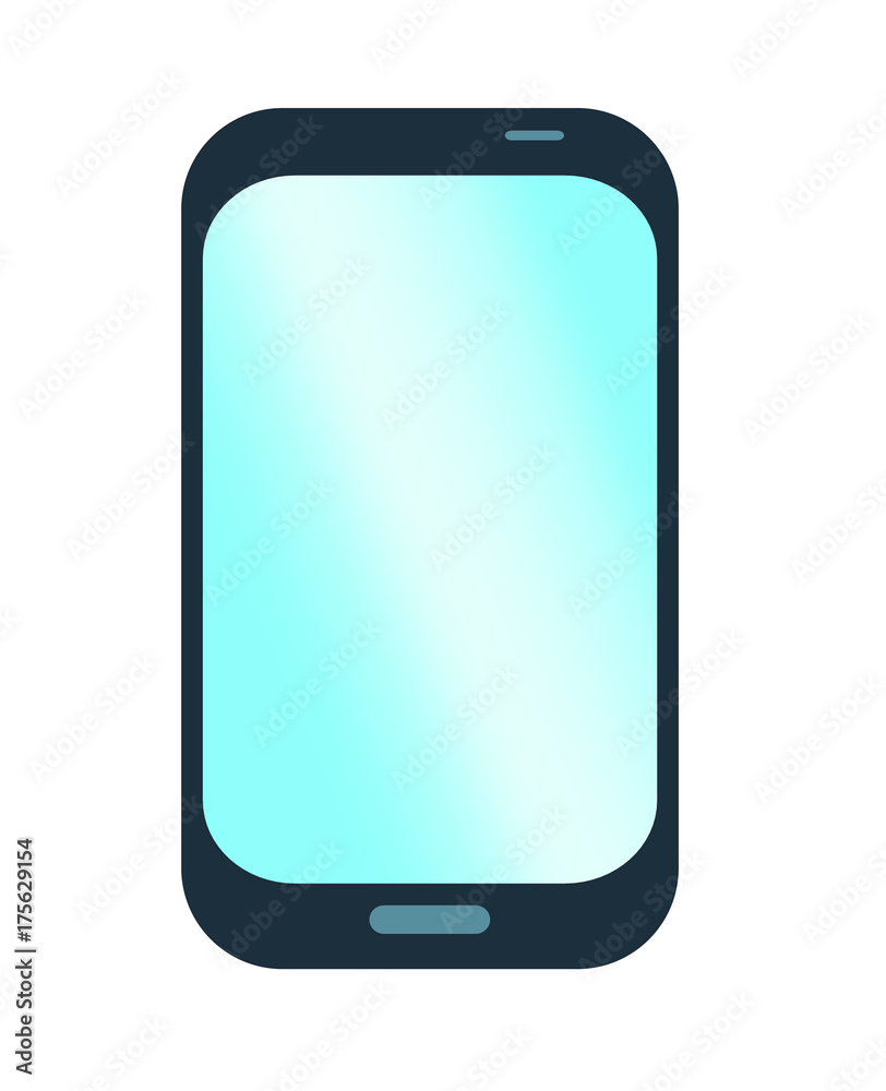 simple smart phone picture cell phone flat icon with empty gradient screen simple smart phone picture cell phone flat icon with empty gradient screen