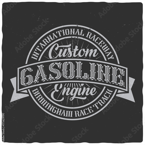 Vintage label design with lettering composition on dark background. T-shirt design.