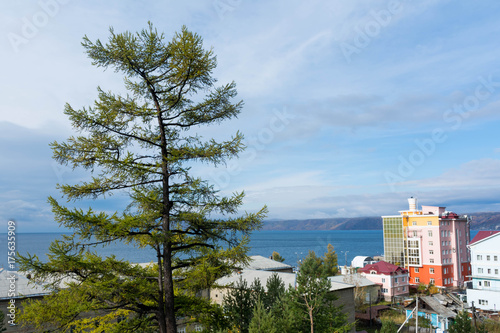 the village of Listvyanka on lake Baikal