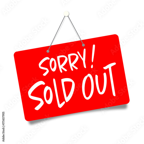 Sorry sold out Stock Vector | Adobe Stock