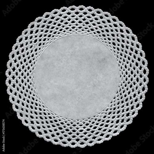 Decorative round paper lace or doily - ready for cake