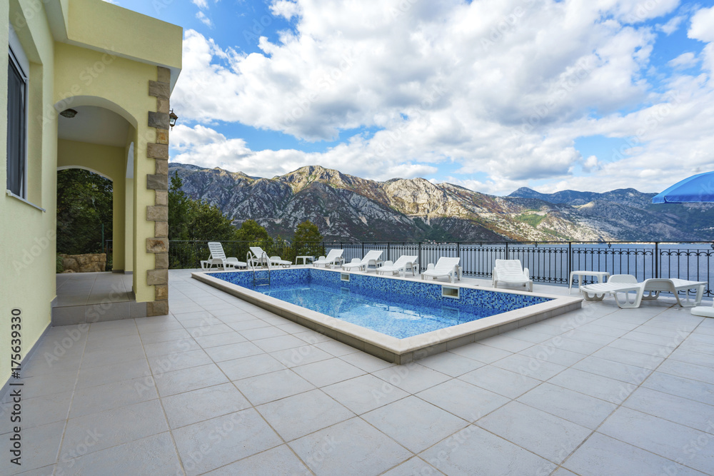 Swimming pool in a private luxurious villa Swimming pool in a private luxurious villa