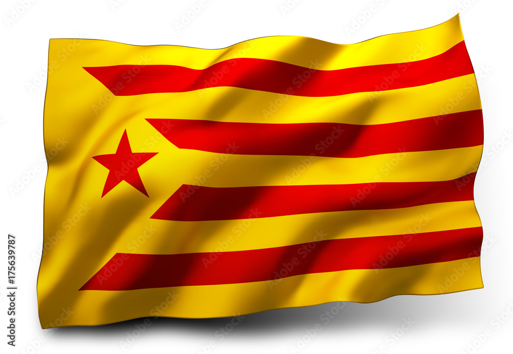 Estelada Roja, flag of Catalan separatism Estelada Roja, flag of Catalan separatism