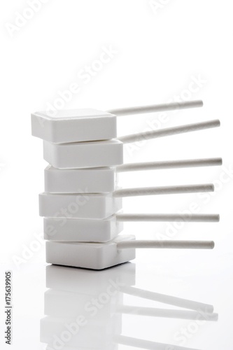 Dextrose lollies, stacked photo