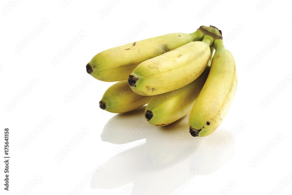 A bunch of miniature bananas A bunch of miniature bananas