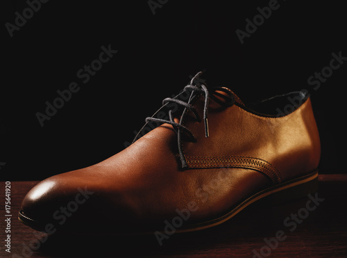 Brown fashion leather male shoes