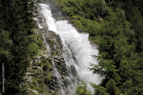 Stuibenfall Waterfalls near Umhausen  Oetztal  Tyrol  Austria  Europe