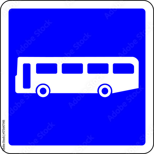 Bus allowed road sign