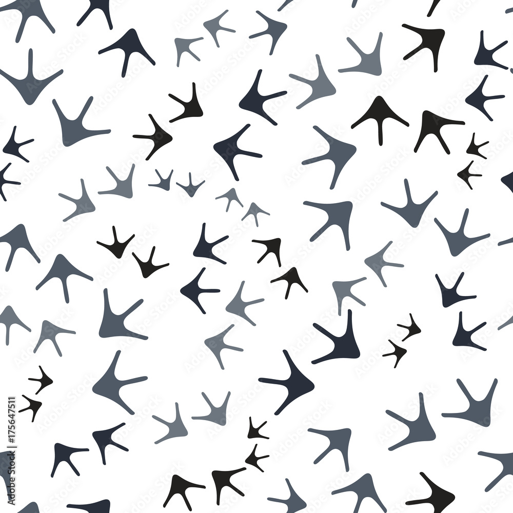 Bird footprint seamless pattern. Trace of birds, seamless vector pattern. Chicken footprints in childish style. Chicken traces naive background. Standing out of the crowd. Bird footprint seamless pattern. Trace of birds, seamless vector pattern. Chicken footprints in childish style. Chicken traces naive background. Standing out of the crowd.