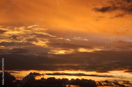 beautiful colorful sky and cloud in twilight time background