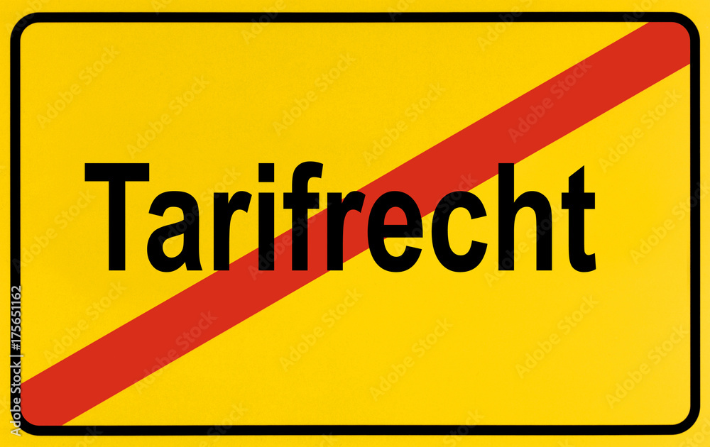 Obraz premium German city limits sign symbolising end of tariff law