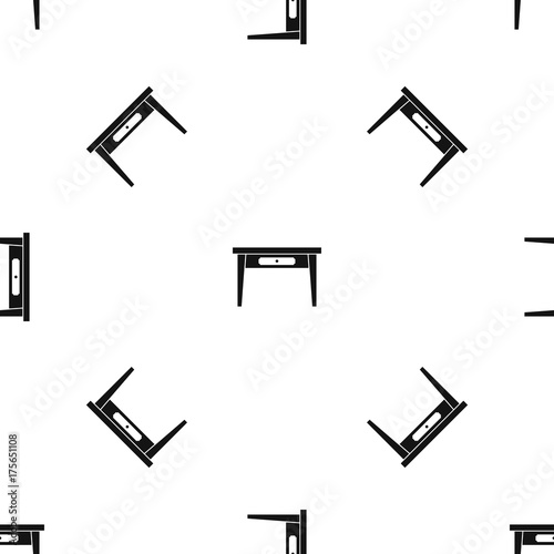 Wooden table pattern seamless black