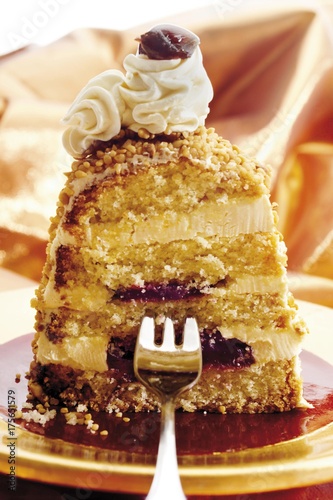 Принти на полотні Piece of Frankfurter Kranz (Frankfurt Crown) cake