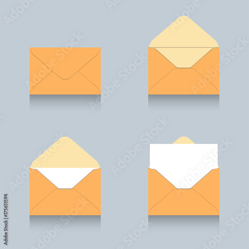 Envelope icon logo set