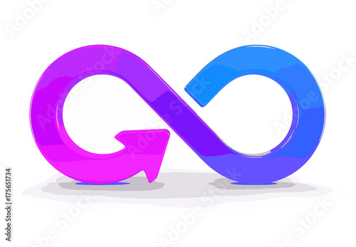 Infinity symbol. Image with clipping path