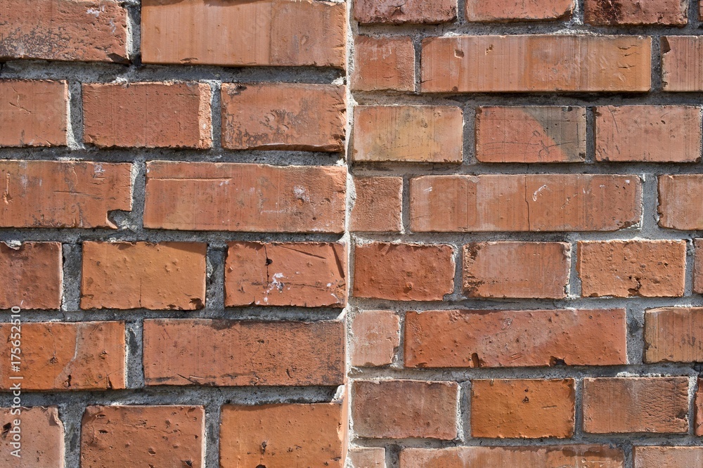 Brick wall, Stuttgart, Baden-Wuerttemberg, Germany, Europe Brick wall, Stuttgart, Baden-Wuerttemberg, Germany, Europe