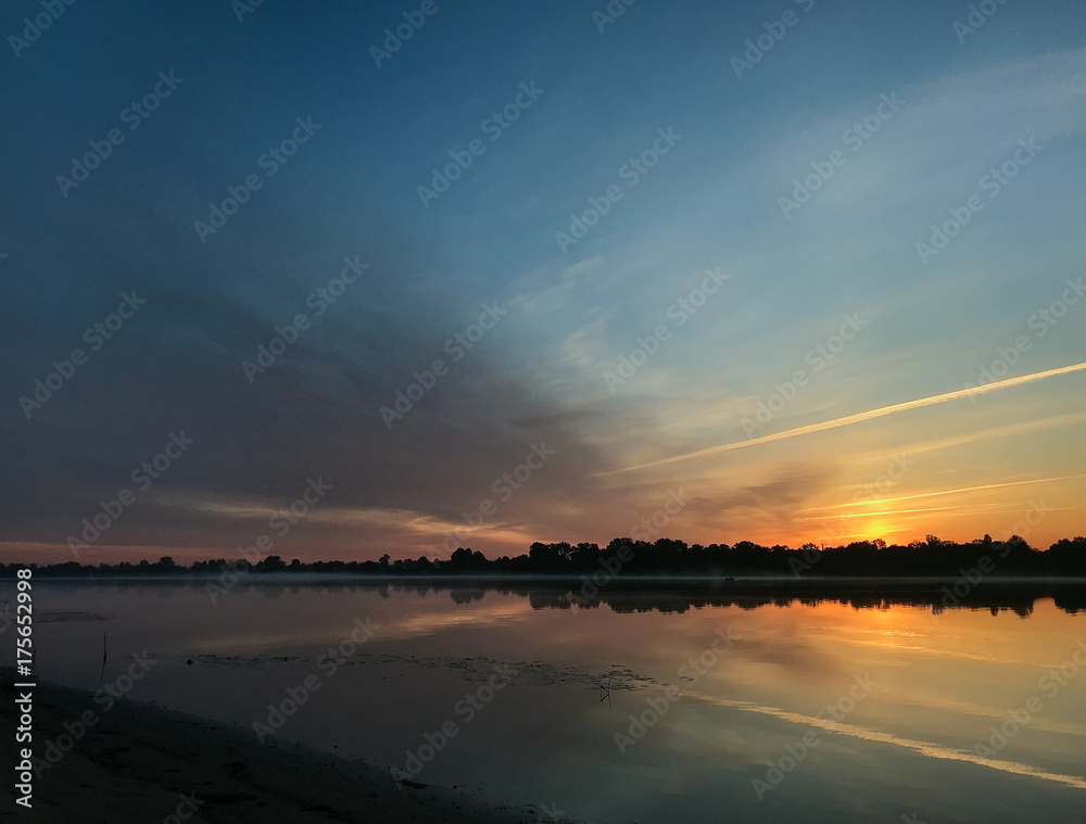 sunrise on the river