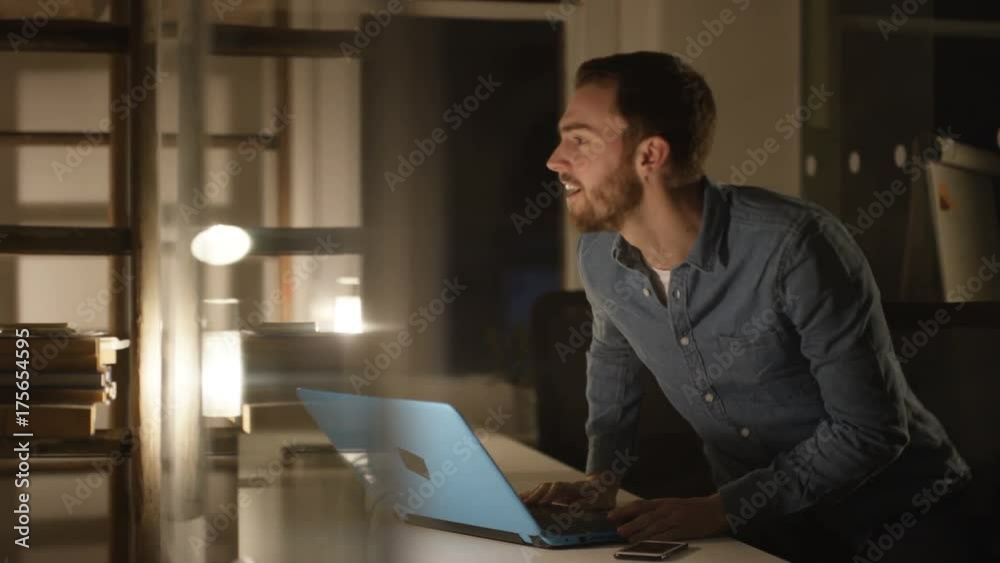 Tired business man & woman working late at the office Tired business man & woman working late at the office