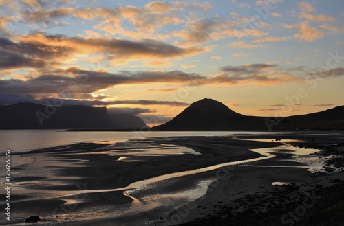 Late summer evening in the westfjords of Iceland. 