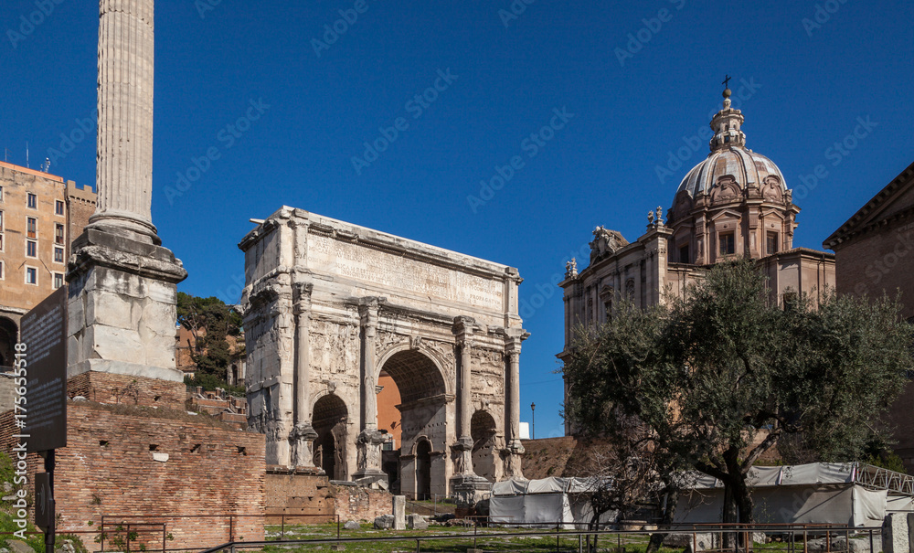arch of Septimius Severus in Roman Forum, Rome