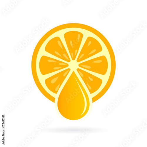 Fresh natural orange juice icon