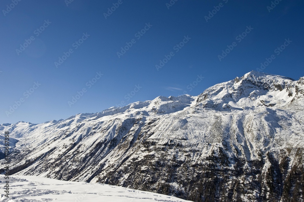 Oetztal Alps from Mt Nederkogel to Mt Ramolkogel, seen from Mt Hochgurgl, Oetztal Valley, Tyrol, Austria, Europe