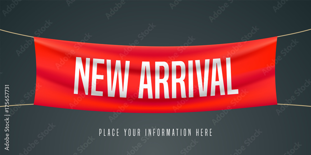 New arrival vector illustration, banner
