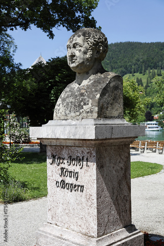 Bust Max Josef I., Koenig von Bayern, in Rottach-Egern at Tegernsee, Upper Bavaria Germany photo