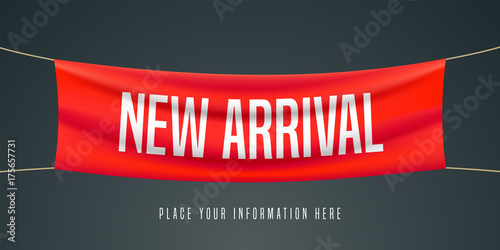 New arrival vector illustration, banner