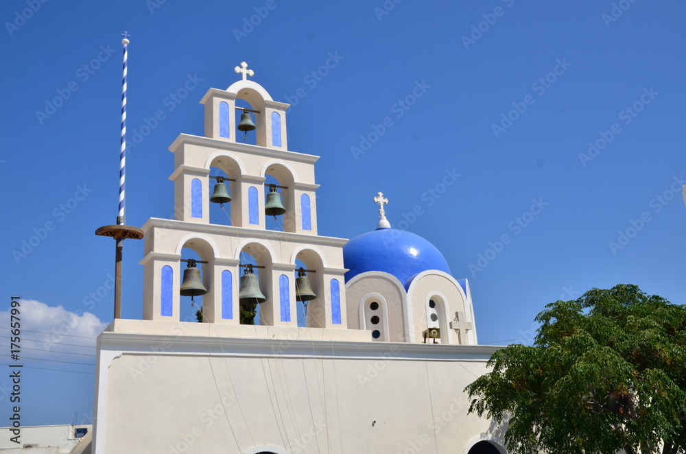 CHAPELLE DE PYRGOS SANTORIN CYCLADES GRECE CHAPELLE DE PYRGOS SANTORIN CYCLADES GRECE