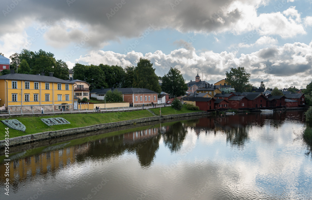 Old wooden houses in Porvoo, Finland