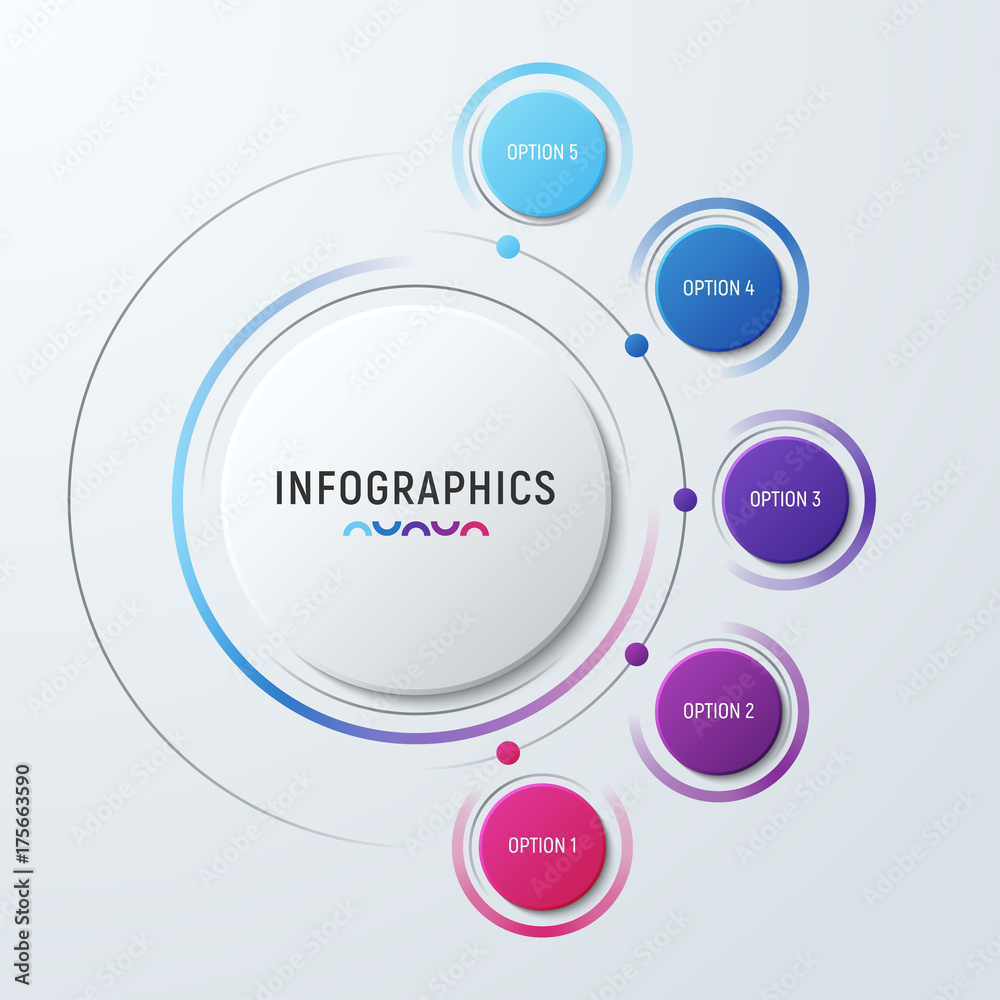 Vector circle chart infographic template for presentations, advertising ...