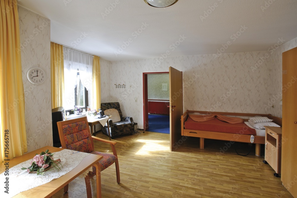 Room in an old-age home, nursing home