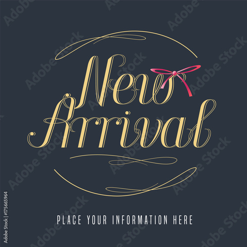 New arrival vector illustration, background