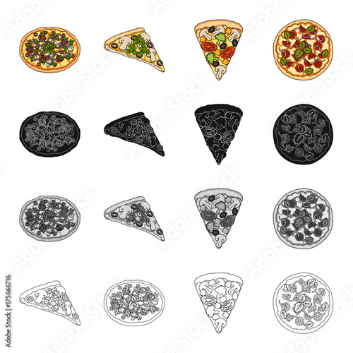 Snack, ingredients, ration and other web icon in cartoon style.Pizza food, treats, icons in set collection.