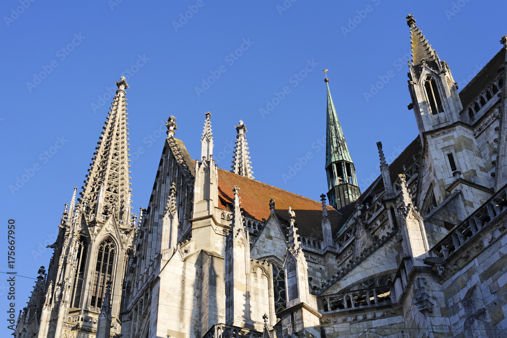 St Peter cathedral, Regensburg, Upper Palatinate, Bavaria, Germany, Europe