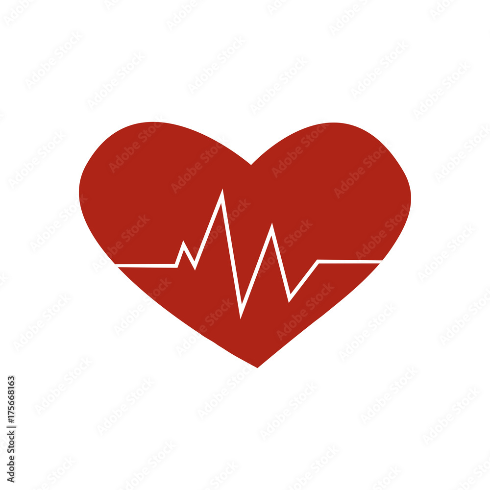Heart pulse cardiac isolated vector Heart pulse cardiac isolated vector