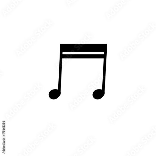 Music note isolated vector illustration