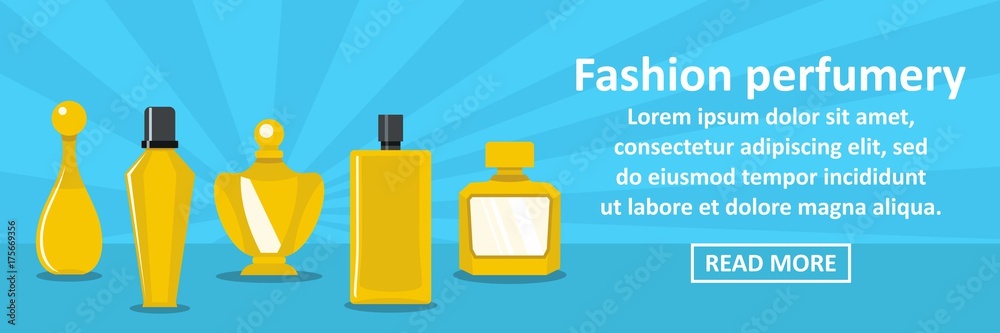 Fashion perfumery banner horizontal concept Fashion perfumery banner horizontal concept