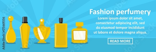 Fashion perfumery banner horizontal concept