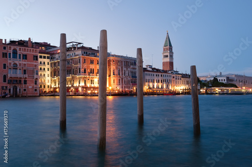 The Grand Canal in Venice at sunset