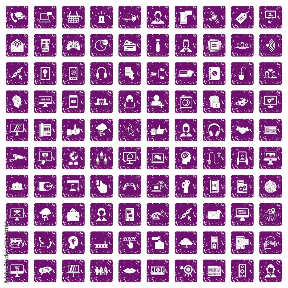 100 contact us icons set grunge purple 100 contact us icons set grunge purple