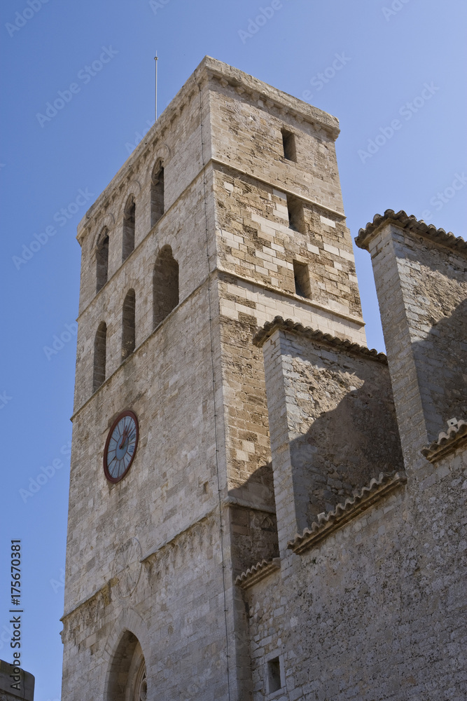Maria de Las Nieves Cathedral, Dalt Vila, Eivissa, Ibiza, Baleares, Spain, Europe