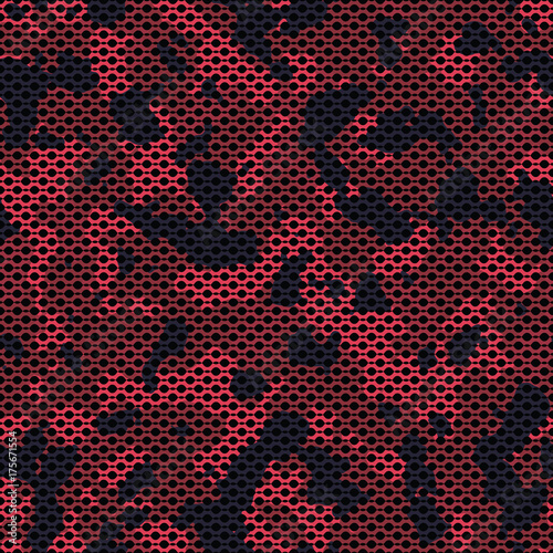 Seamless elite tan red camouflage with canvas mesh military fashion camouflage pattern vector
