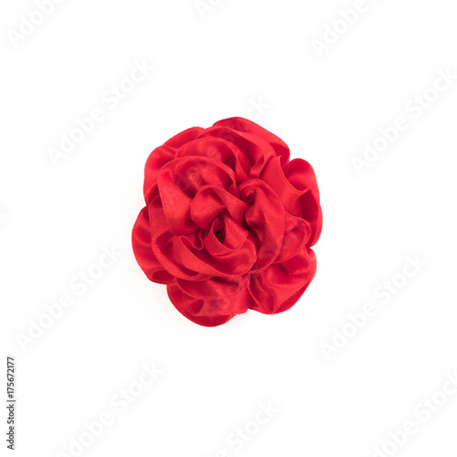 Christmas bow red color isolated on white background