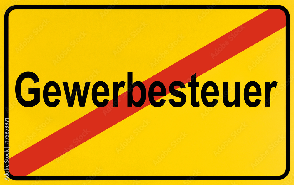 Naklejka premium German city limits sign symbolising end of business tax