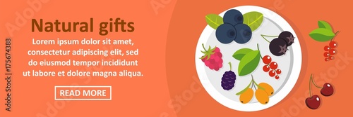 Natural gifts banner horizontal concept