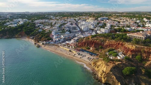 Aerial. Videography drones, beaches Olhos de Agua. Albufeira photo